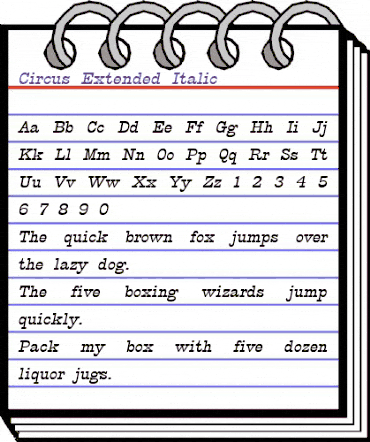 Circus-Extended Italic animated font preview Circus-Extended Italic animated font preview