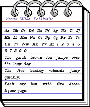 Circus Wide BoldItalic animated font preview Circus Wide BoldItalic animated font preview