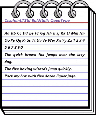 Cisalpin LT Std Bold Italic animated font preview Cisalpin LT Std Bold Italic animated font preview