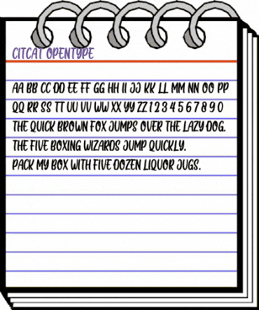 CITCAT Regular animated font preview CITCAT Regular animated font preview