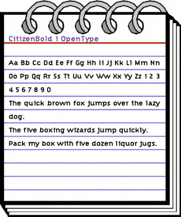 CitizenBold Regular animated font preview