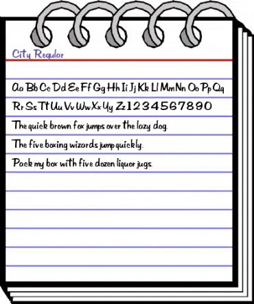 City Regular animated font preview