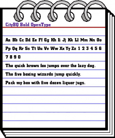 City BQ Regular animated font preview