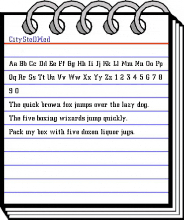 CitySteDMed Regular animated font preview