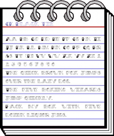 CK Black Tie Regular animated font preview