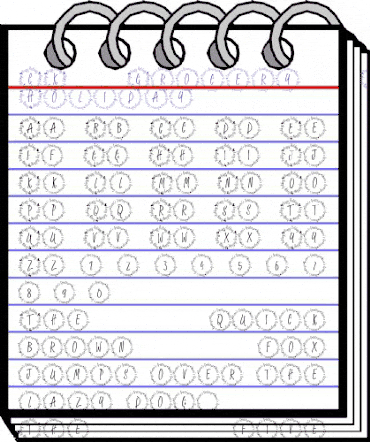 CK Grocery List Holiday Regular animated font preview