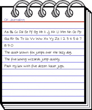 CK Journaling Regular animated font preview