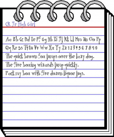 CK Jr High Girl Regular animated font preview CK Jr High Girl Regular animated font preview