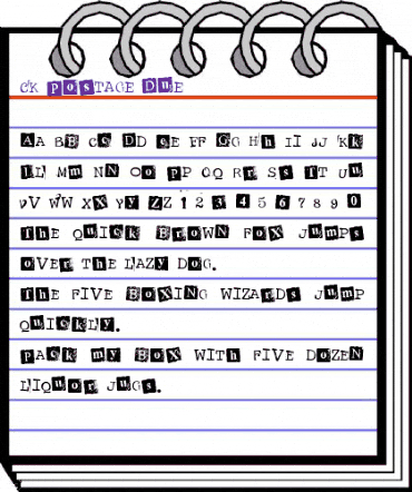 CK Postage Due Regular animated font preview CK Postage Due Regular animated font preview