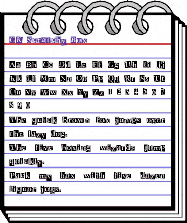 CK Scratchy Box Regular animated font preview CK Scratchy Box Regular animated font preview