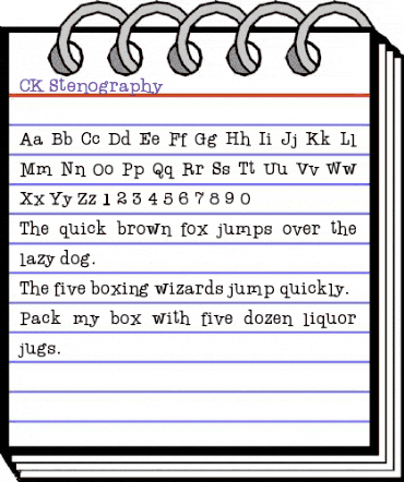 CK Stenography Regular animated font preview