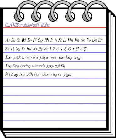 CLAFNIScratchNsniff-Italic Italic animated font preview CLAFNIScratchNsniff-Italic Italic animated font preview