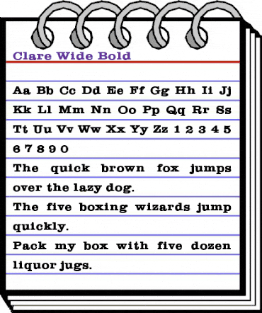 Clare Wide Bold animated font preview Clare Wide Bold animated font preview