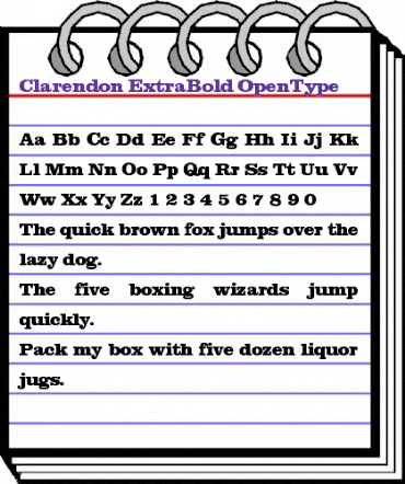 Clarendon-ExtraBold Regular animated font preview