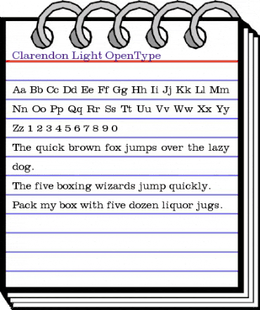 Clarendon Light animated font preview Clarendon Light animated font preview