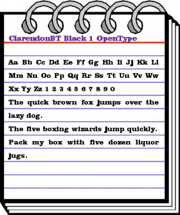 Clarendon Black animated font preview Clarendon Black animated font preview