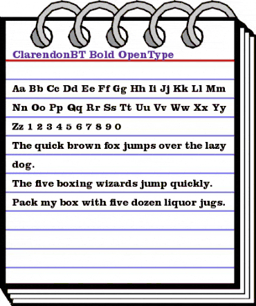 Clarendon Bold animated font preview Clarendon Bold animated font preview