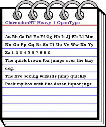 Clarendon Heavy animated font preview Clarendon Heavy animated font preview