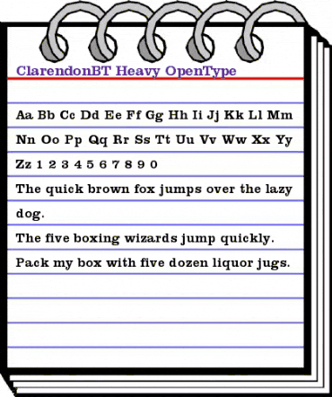 Clarendon Heavy animated font preview Clarendon Heavy animated font preview