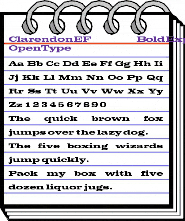 ClarendonEF BoldExpanded animated font preview ClarendonEF BoldExpanded animated font preview
