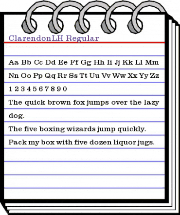 ClarendonLH Regular animated font preview ClarendonLH Regular animated font preview