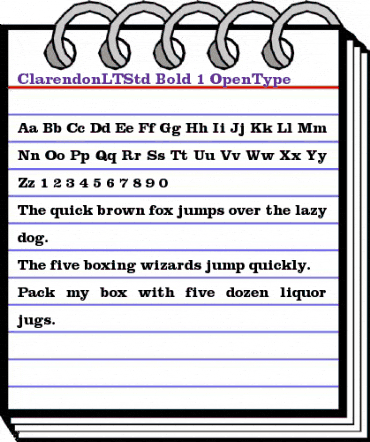 Clarendon LT Std Bold animated font preview Clarendon LT Std Bold animated font preview
