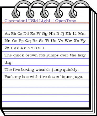 Clarendon LT Std Light animated font preview Clarendon LT Std Light animated font preview