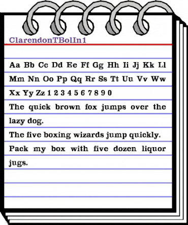 ClarendonTBolIn1 Regular animated font preview ClarendonTBolIn1 Regular animated font preview