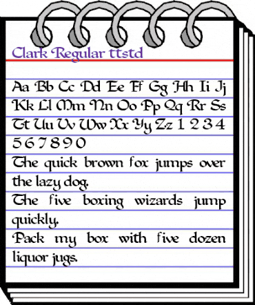 Clark Regular animated font preview