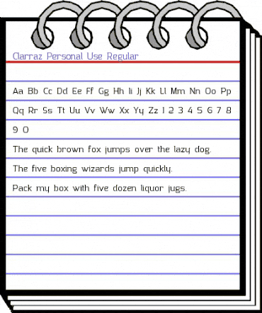 Clarraz Personal Use Regular animated font preview Clarraz Personal Use Regular animated font preview