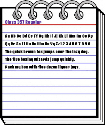Class-357 Regular animated font preview