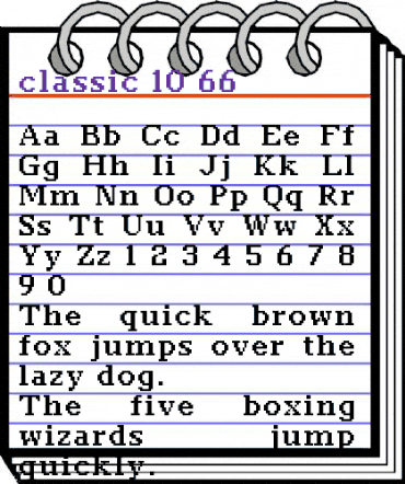 classic 10_66 Regular animated font preview
