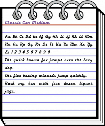 Classic Car Normal animated font preview Classic Car Normal animated font preview