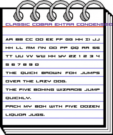 Classic Cobra Extra-Condensed Extra-Condensed animated font preview