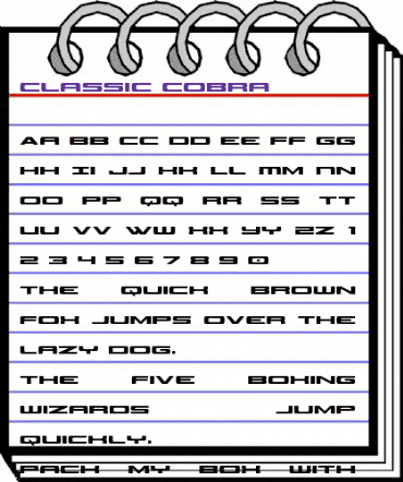 Classic Cobra Regular animated font preview