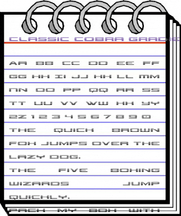 Classic Cobra Gradient Regular animated font preview