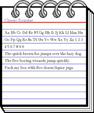Classic Regular animated font preview Classic Regular animated font preview