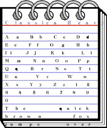 Classica-Heavy Regular animated font preview
