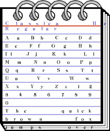 Classica-Heavy Regular animated font preview