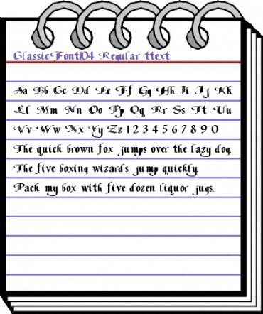 ClassicFont104 Regular animated font preview ClassicFont104 Regular animated font preview