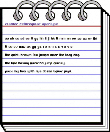 Claster BETAregular animated font preview