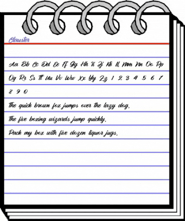 Clauster Regular animated font preview Clauster Regular animated font preview
