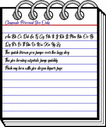 Claymale Personal Use Only Regular animated font preview Claymale Personal Use Only Regular animated font preview