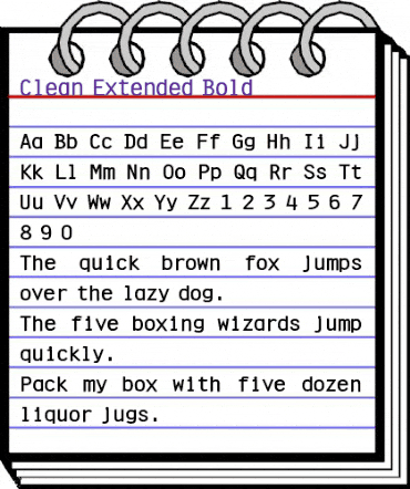 Clean-Extended Bold animated font preview