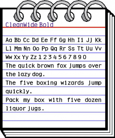 CleanWide Bold animated font preview