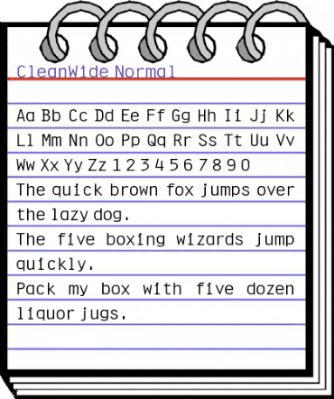 CleanWide Normal animated font preview