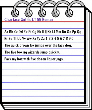 ClearfaceGothic LT Roman Regular animated font preview