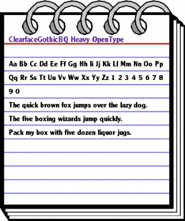 Clearface Gothic BQ Regular animated font preview