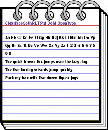 Clearface Gothic LT Std 75 Bold animated font preview