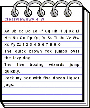 ClearviewHwy-4-W Regular animated font preview